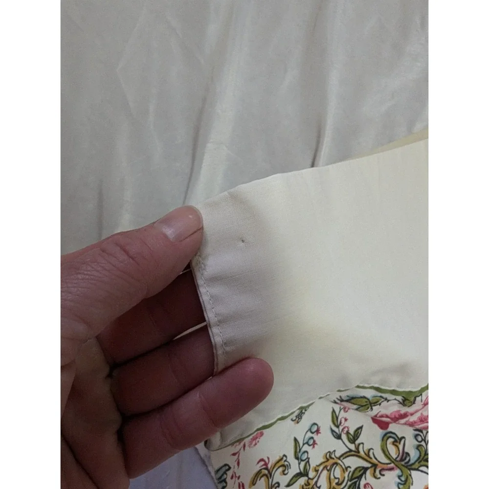 Vtg Springmaid Metropolitan Museum English Manor Floral Twin Flat Sheet No Iron